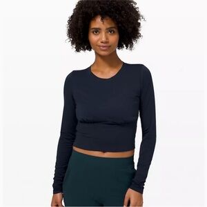 Lululemon LA‎ contour slim fit long sleeve navy blue